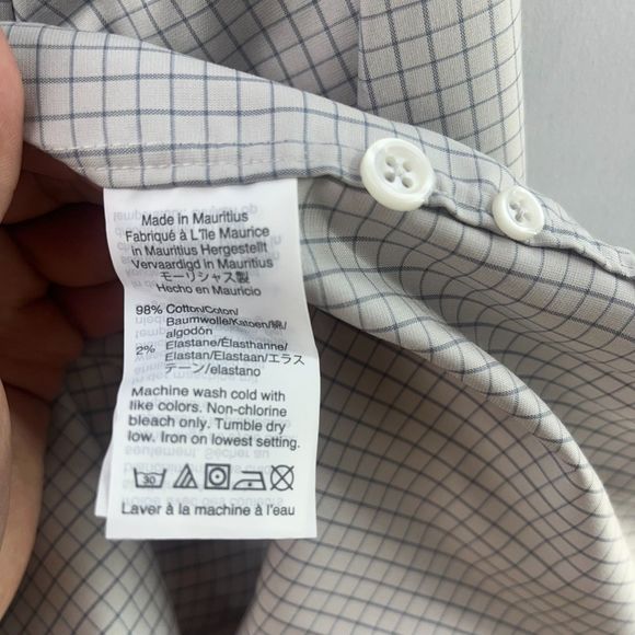 J. Crew Ludlow Light Blue and White Cotton Blend Button Down Shirt Size 16 34 - Picture 3 of 8